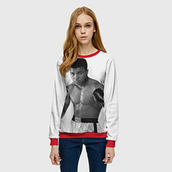 Свитшот женский Молодой Мухаммед Али, цвет: 3D-красный — фото 2