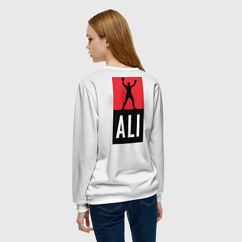 Женский свитшот Young Muhammad Ali / 3D-Белый – фото 4
