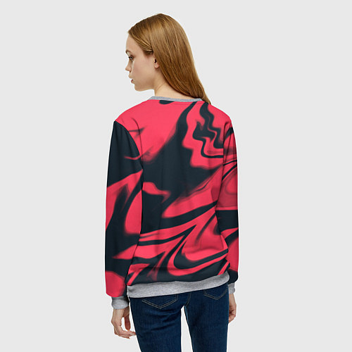 Женский свитшот Color black red / 3D-Меланж – фото 4