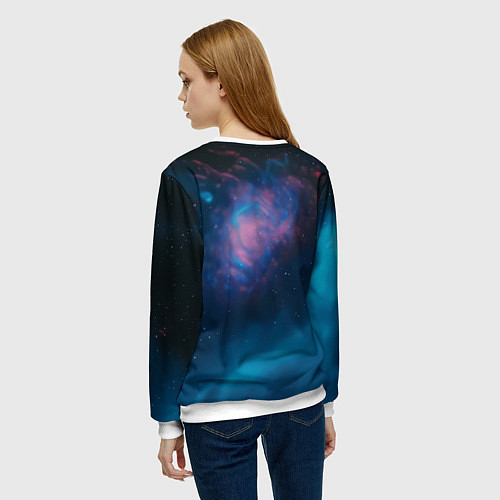 Женский свитшот Скелет американского космонавта / 3D-Белый – фото 4