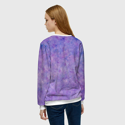 Женский свитшот Фиолетовый свет фонаря / 3D-Белый – фото 4