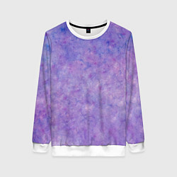 Свитшот женский Фиолетовый свет фонаря, цвет: 3D-белый