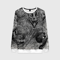 Женский свитшот Черепа динозавров - эскиз