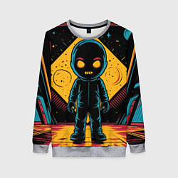 Свитшот женский Недовольный инопланетянин, цвет: 3D-меланж