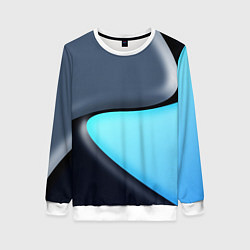 Свитшот женский Разноцветный, цвет: 3D-белый