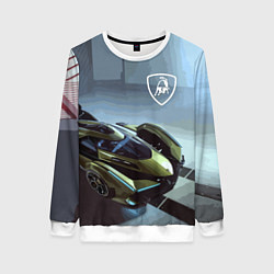 Свитшот женский Lamborghini - motorsport extreme, цвет: 3D-белый