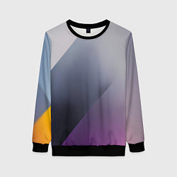 Свитшот женский Color grey with stripes, цвет: 3D-черный