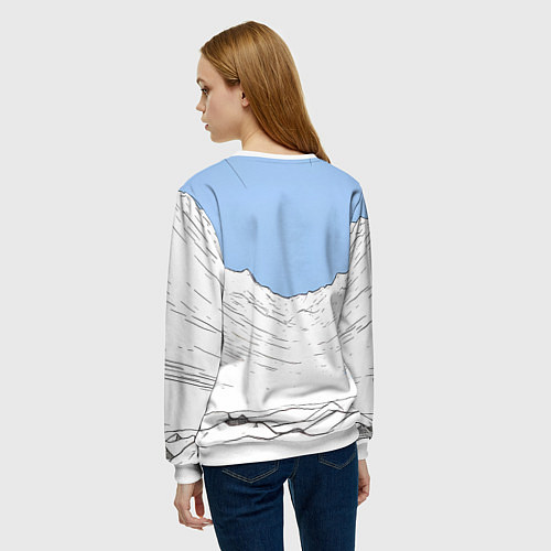Женский свитшот Злой орущий медведь / 3D-Белый – фото 4