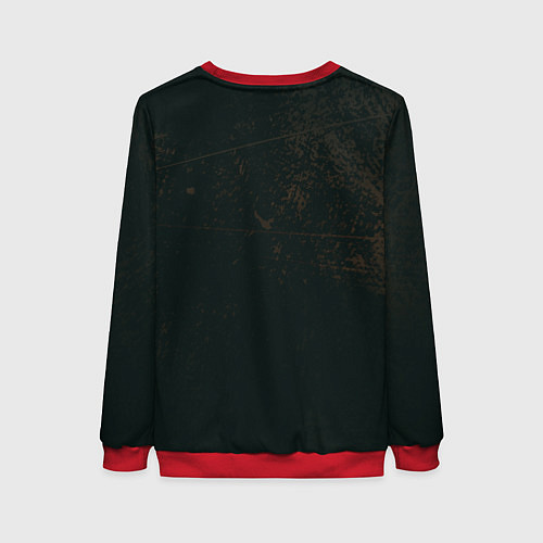 Женский свитшот Рыжая девушка с маской лисы дерзкий стиль / 3D-Красный – фото 2