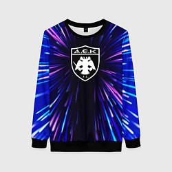 Свитшот женский AEK Athens neon energy, цвет: 3D-черный