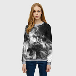 Свитшот женский Густой дым, цвет: 3D-меланж — фото 2