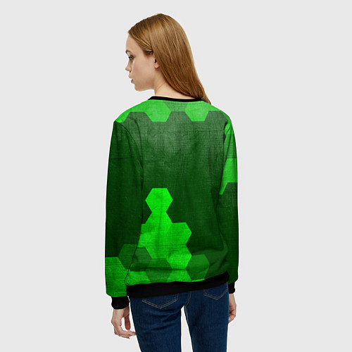 Женский свитшот ARC Raiders - green gradient вертикально / 3D-Черный – фото 4