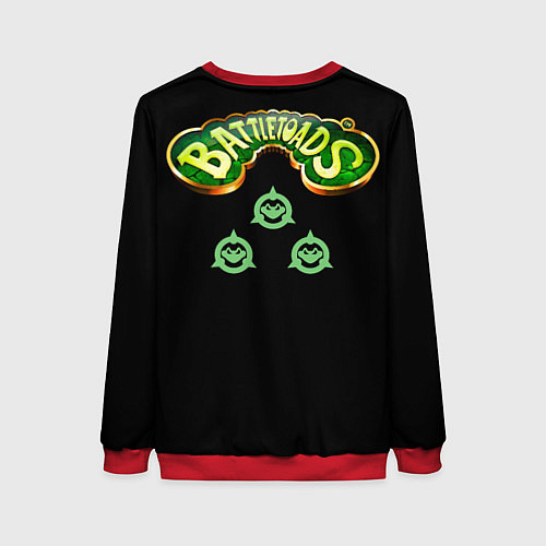 Женский свитшот Battletoads trio / 3D-Красный – фото 2