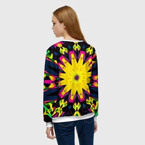 Женский свитшот Звездный калейдоскоп / 3D-Белый – фото 4