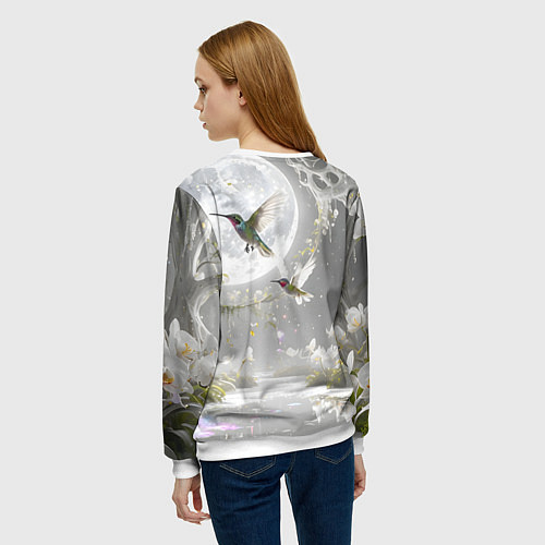 Женский свитшот Сказочные птички / 3D-Белый – фото 4