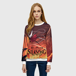 Свитшот женский Герой Hollow knight silksong, цвет: 3D-белый — фото 2