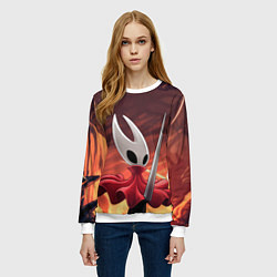 Свитшот женский Полый рыцарь Hollow knight silksong, цвет: 3D-белый — фото 2