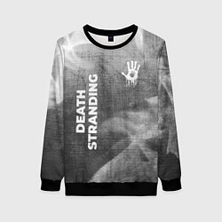 Свитшот женский Death Stranding - grey gradient вертикально, цвет: 3D-черный