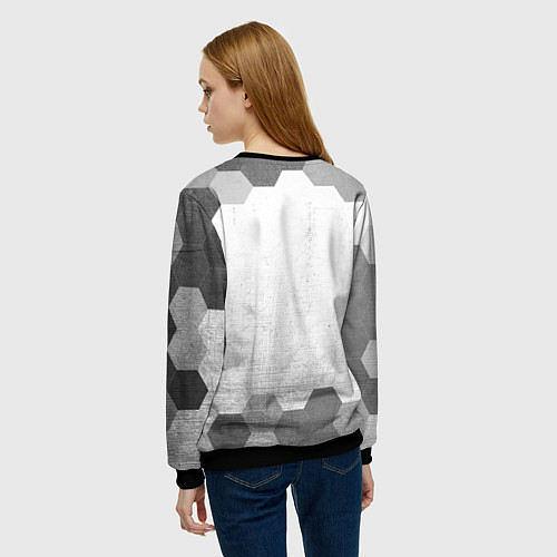 Женский свитшот Dead by Daylight - white gradient / 3D-Черный – фото 4