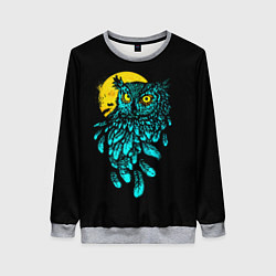 Свитшот женский Night owl, цвет: 3D-меланж