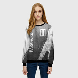 Свитшот женский Paramore - grey gradient вертикально, цвет: 3D-черный — фото 2