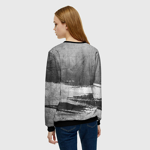 Женский свитшот Paramore - grey gradient посередине / 3D-Черный – фото 4