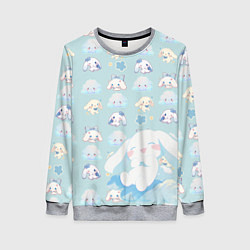 Свитшот женский Нежные зайки, цвет: 3D-меланж