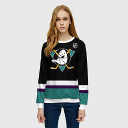 Свитшот женский Теему Селянне - Анахайм Дакс, цвет: 3D-белый — фото 2