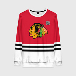 Свитшот женский Чикаго Блэкхокс хоккей, цвет: 3D-белый