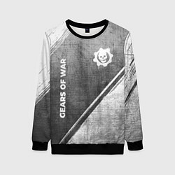 Свитшот женский Gears of War - grey gradient вертикально, цвет: 3D-черный