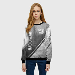 Свитшот женский Radiohead - grey gradient вертикально, цвет: 3D-черный — фото 2