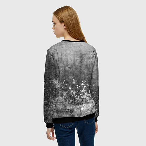 Женский свитшот Iron Maiden - grey gradient посередине / 3D-Черный – фото 4