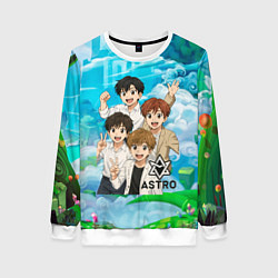 Свитшот женский Astro в аниме стиле, цвет: 3D-белый
