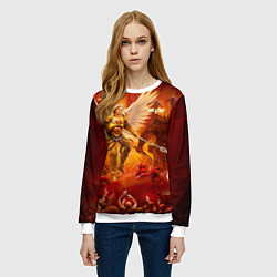 Свитшот женский Сангвиний великий ангел, цвет: 3D-белый — фото 2
