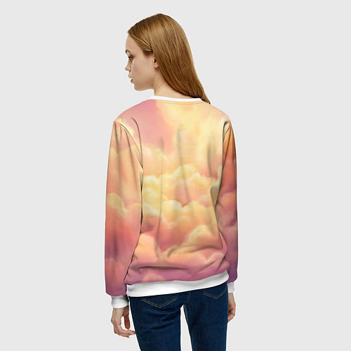 Женский свитшот Билли Айлиш в аниме стиле / 3D-Белый – фото 4