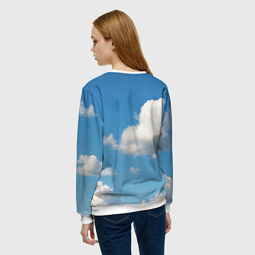 Женский свитшот Бомбардиро крокодило / 3D-Белый – фото 4