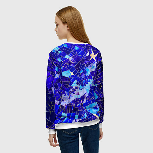Женский свитшот Небо-Звезды / 3D-Белый – фото 4