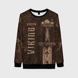 Свитшот женский Меч викинга, цвет: 3D-черный