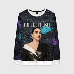 Свитшот женский Билли Айлиш в деловом костюме, цвет: 3D-белый