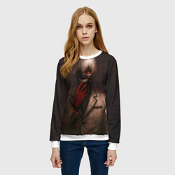 Свитшот женский Гуль Канеки Кен, цвет: 3D-белый — фото 2