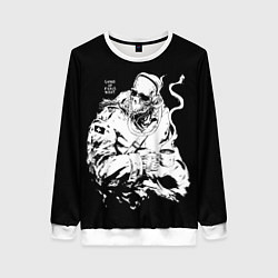 Свитшот женский Скелет с кружкой, цвет: 3D-белый