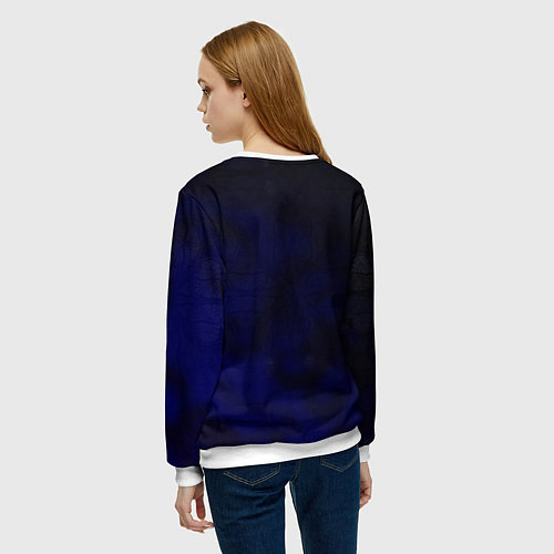 Женский свитшот Мифический воин в неоновом свете / 3D-Белый – фото 4