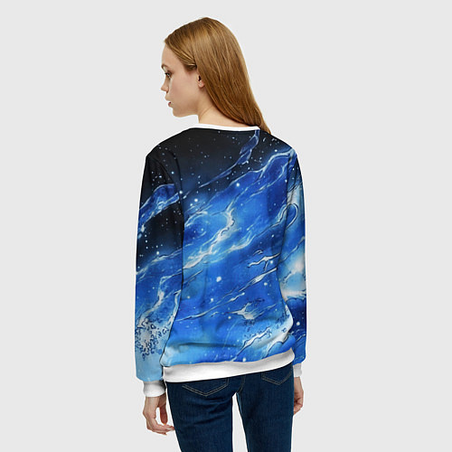 Женский свитшот Bones глаза закрыты / 3D-Белый – фото 4