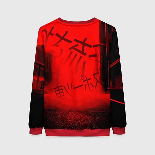 Женский свитшот Японский спорткар / 3D-Красный – фото 2