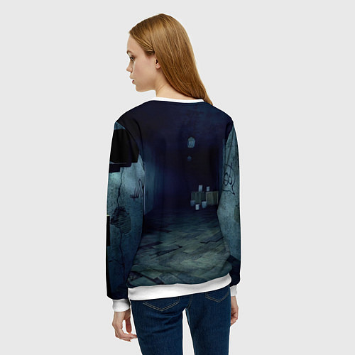 Женский свитшот Bones - образ психа / 3D-Белый – фото 4