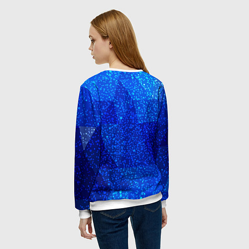 Женский свитшот Bones стоит с микрофоном / 3D-Белый – фото 4