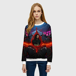 Свитшот женский Bones внутри капли, цвет: 3D-белый — фото 2