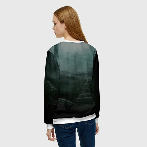 Женский свитшот Bones арка из костей / 3D-Белый – фото 4