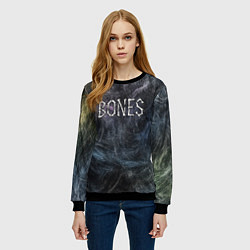 Свитшот женский Bones из костей, цвет: 3D-черный — фото 2