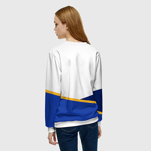 Женский свитшот Golden State Warriors - NBA / 3D-Белый – фото 4